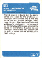 1984 Fleer Scott McGregor #646