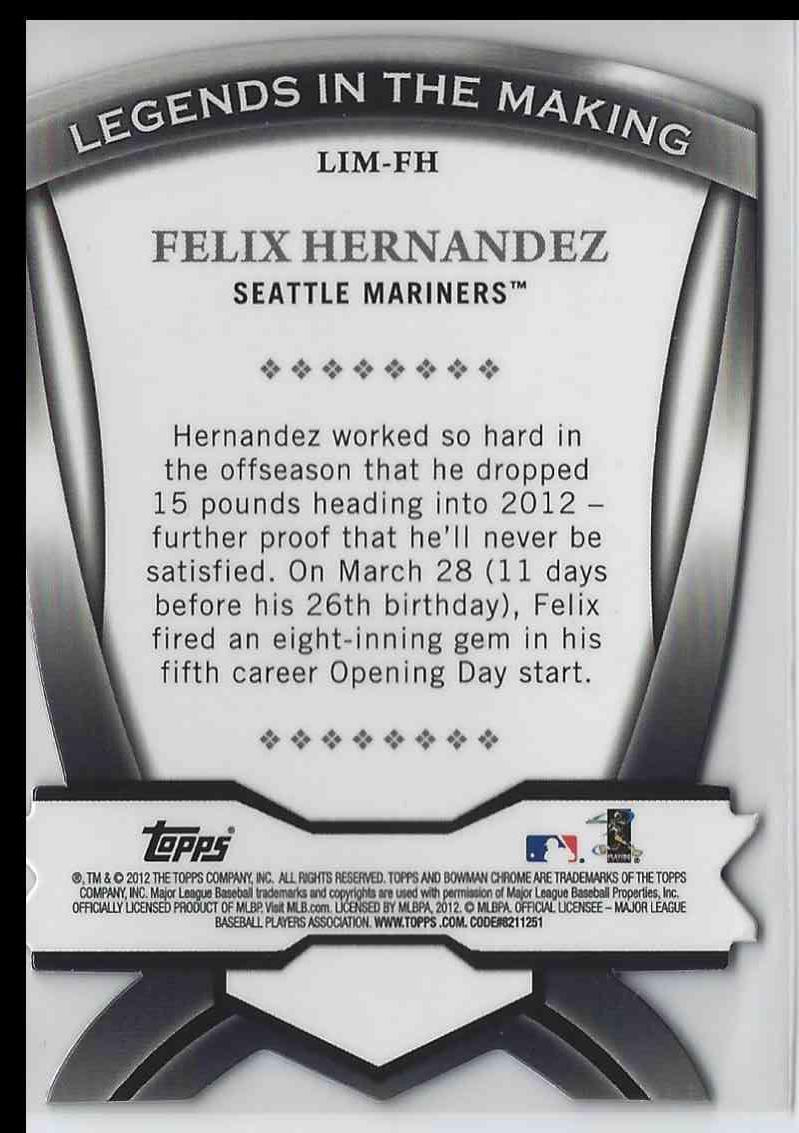 2013 Bowman Chrome Felix Hernandez