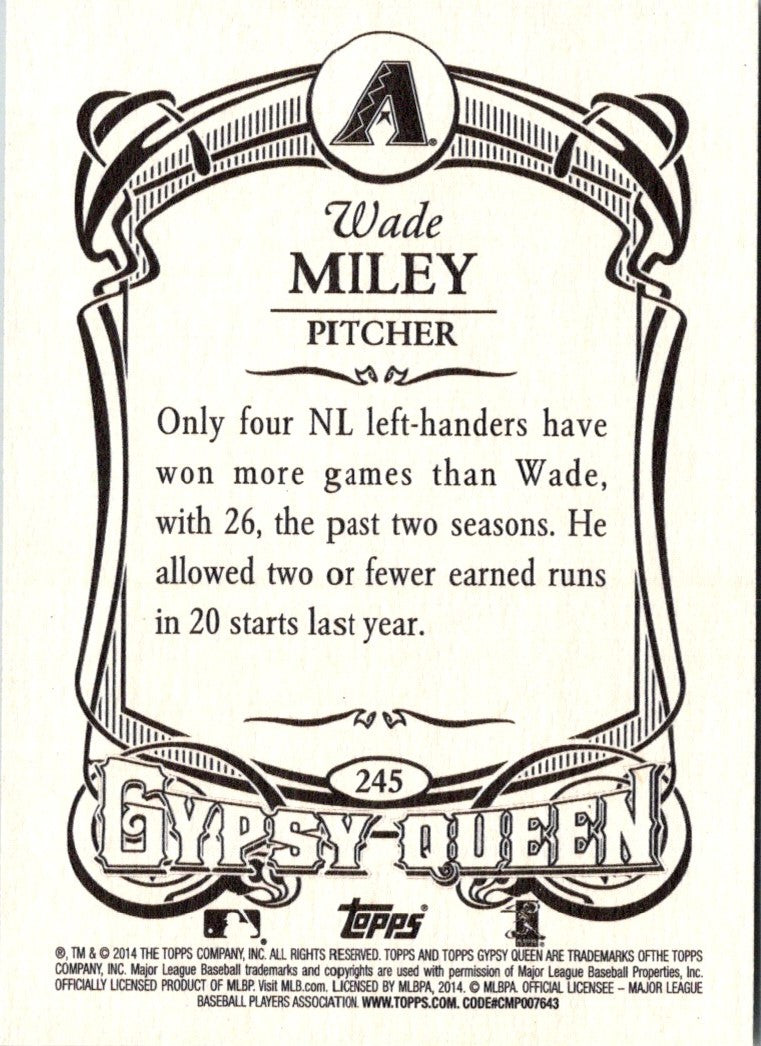 2014 Topps Gypsy Queen Wade Miley