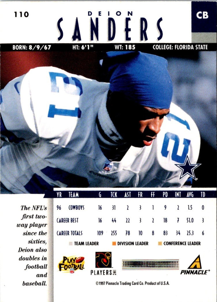 1997 Pinnacle Deion Sanders