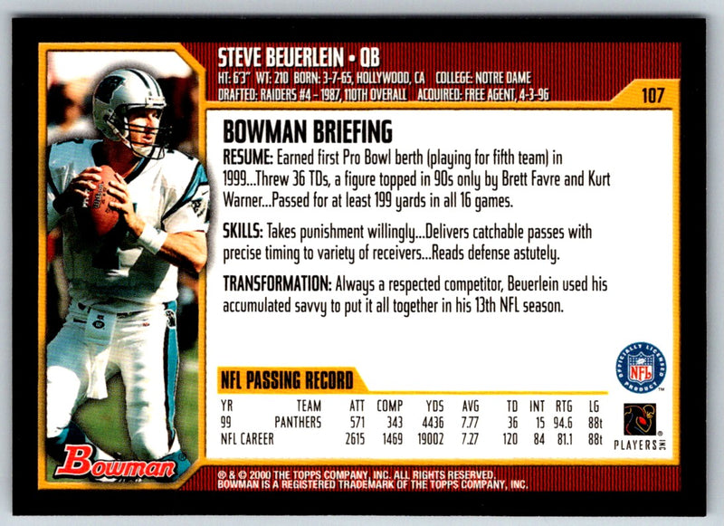 2000 Bowman Steve Beuerlein