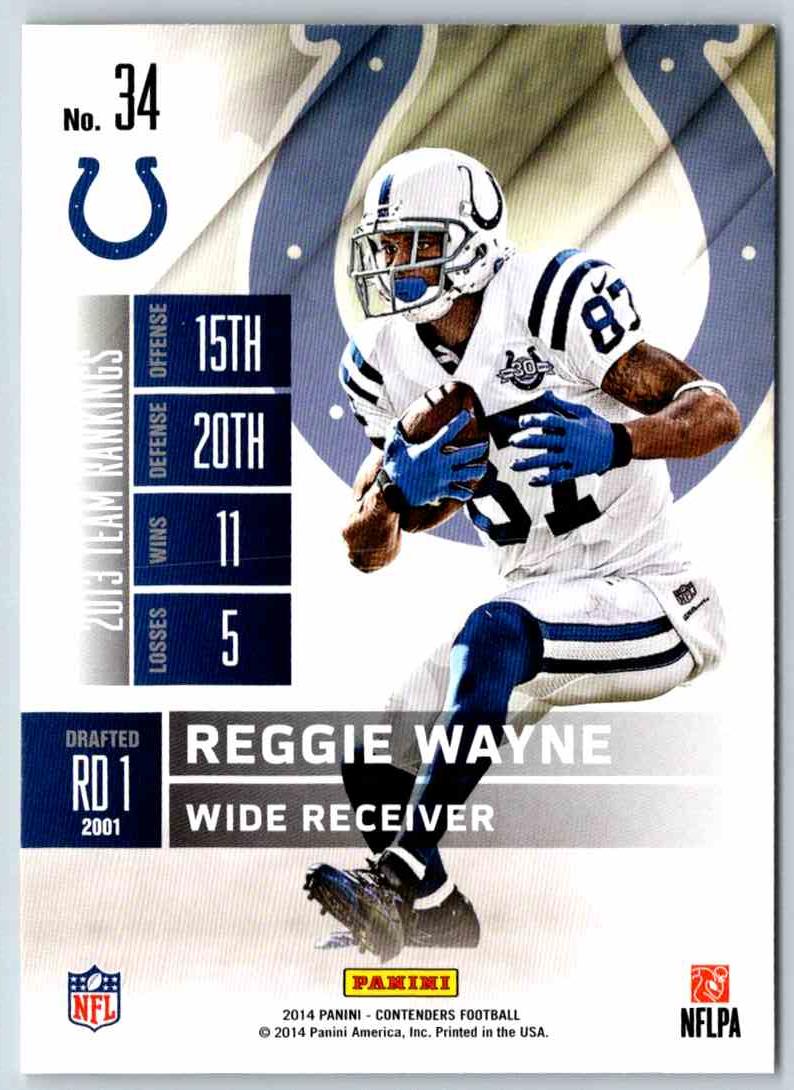 2014 Contenders Reggie Wayne