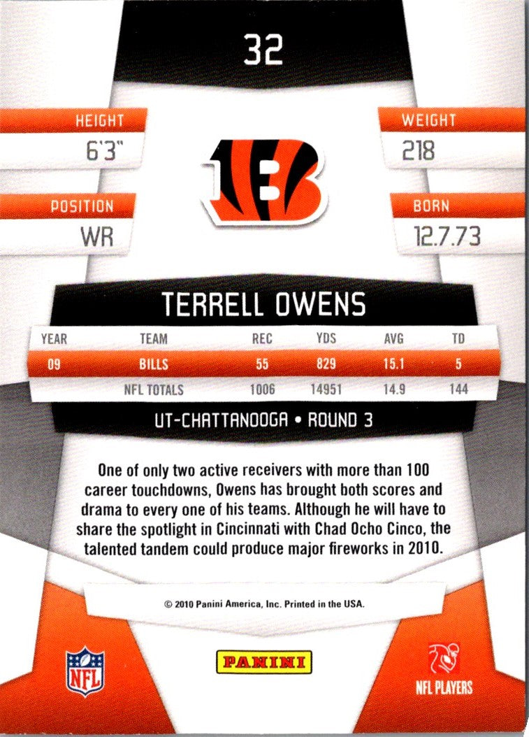 2010 Panini Certified Terrell Owens