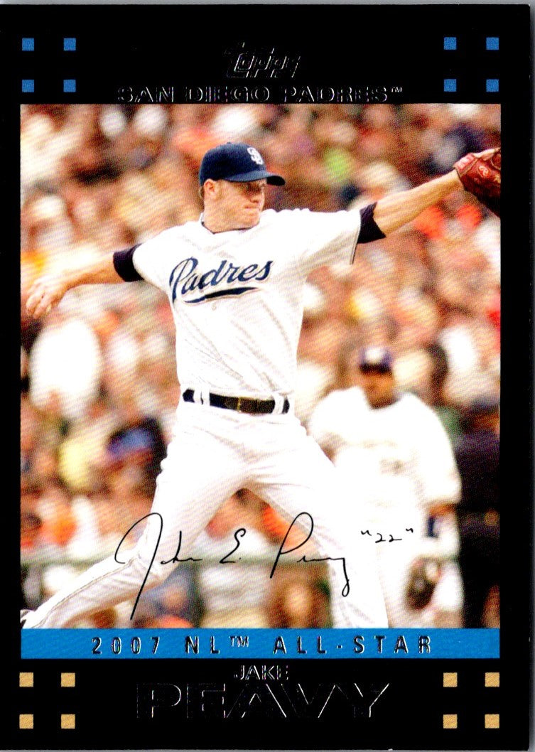 2007 Topps Updates & Highlights Red Back Jake Peavy