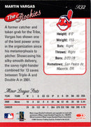 2001 Donruss Baseball's Best Bronze Rookies Martin Vargas