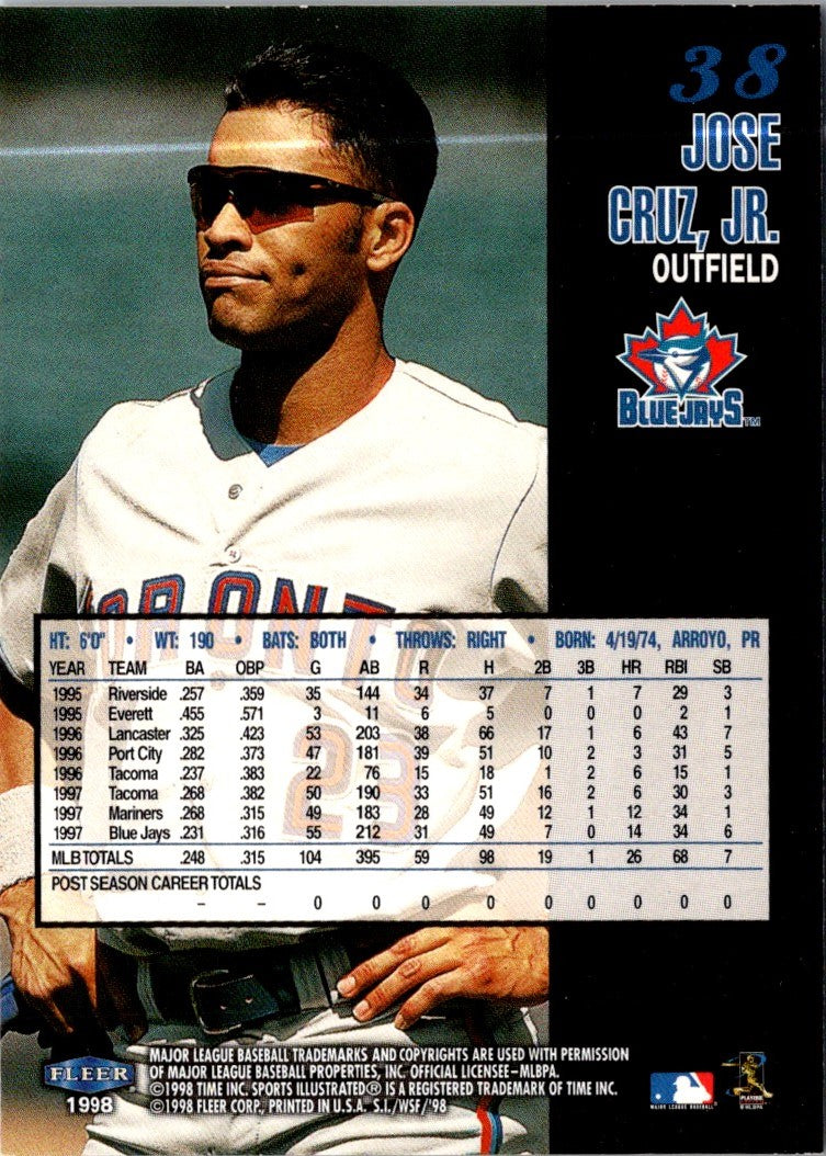 1998 Sports Illustrated World Series Fever Jose Cruz Jr.