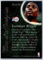 1996 Flair Lorenzen Wright #20 OF 20