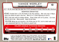 2012 Bowman Chrome Vance Worley #43
