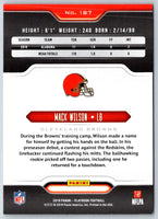 2019 Panini Absolute Mack Wilson #152 Rookie