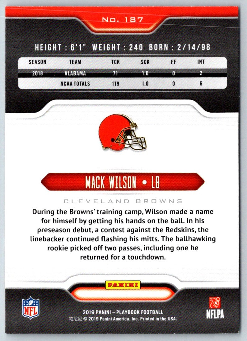 2019 Panini Absolute Mack Wilson