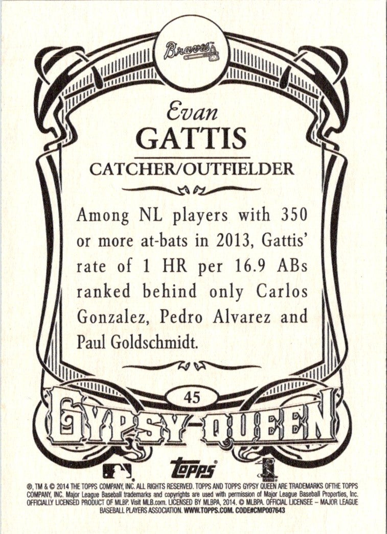 2014 Topps Gypsy Queen Evan Gattis