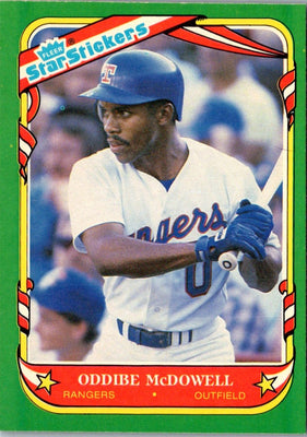 1987 Fleer Star Stickers Oddibe McDowell #77