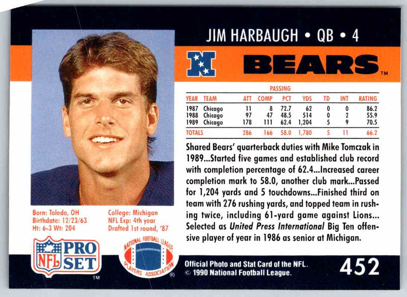 1990 Proset Jim Harbaugh