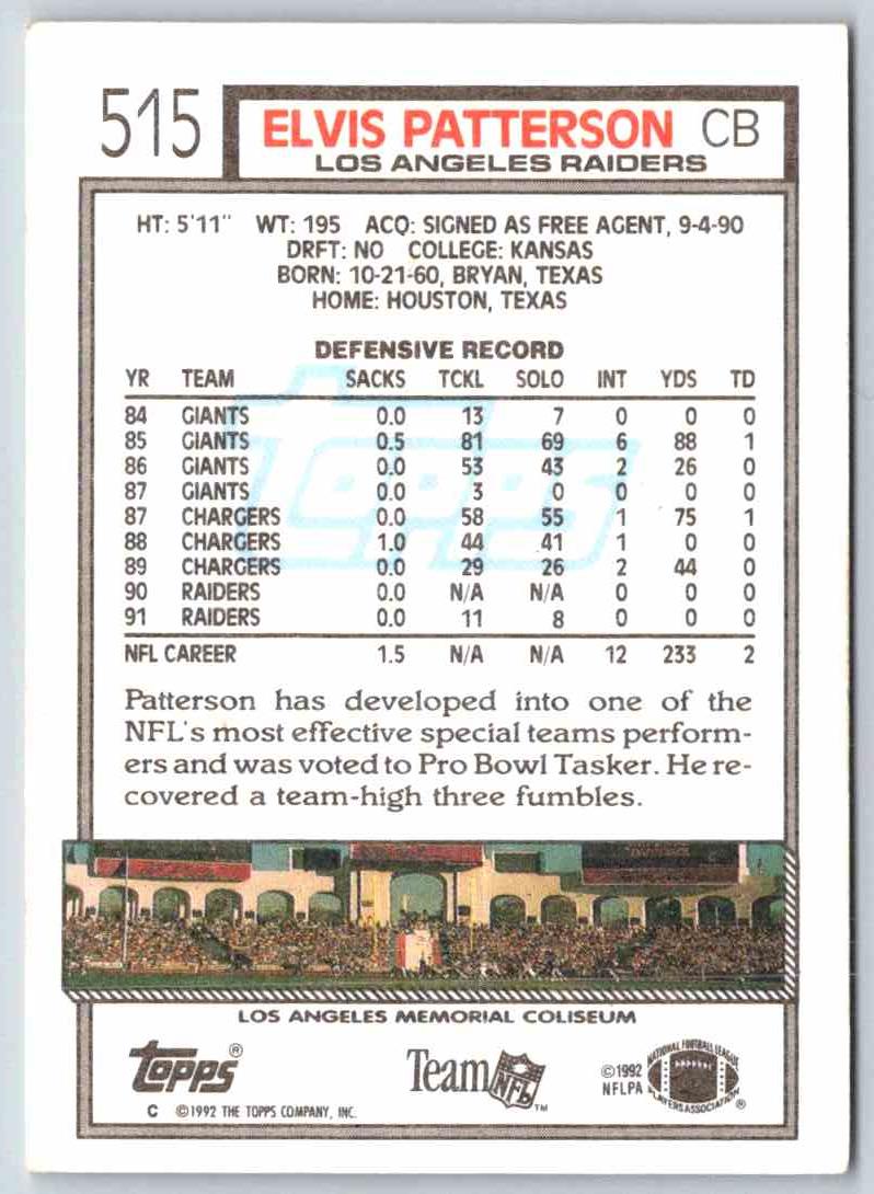 1994 Topps Elvis Patterson