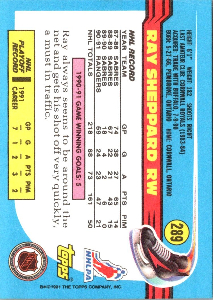 1991 Topps Ray Sheppard