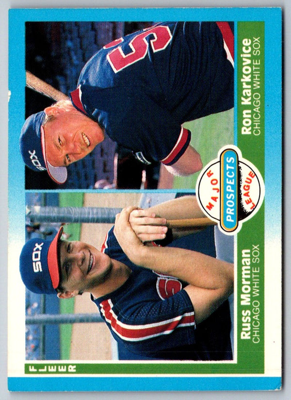 1987 Fleer Russ Morman/Ron Karkovice #645 Rookie