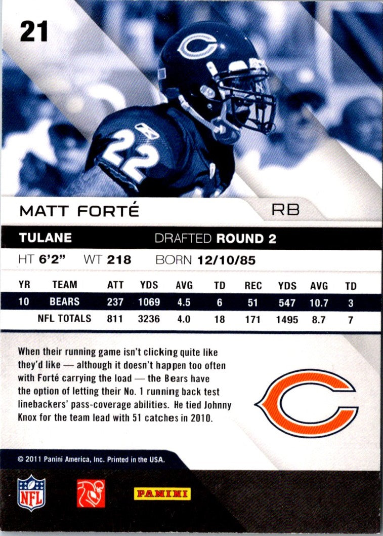 2011 Panini Absolute Memorabilia Matt Forte