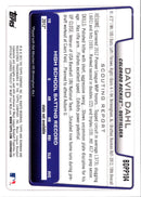 2012 Bowman Draft Picks & Prospects David Dahl