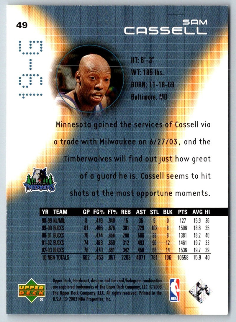 2003 Upper Deck Hardcourt Sam Cassell