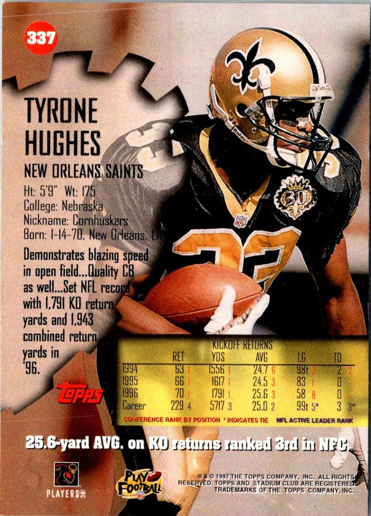 1997 Stadium Club Tyrone Hughes