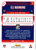 2018 Donruss Optic Eli Manning #71