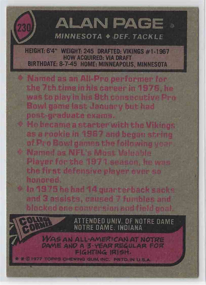 1991 Proset Alan Page