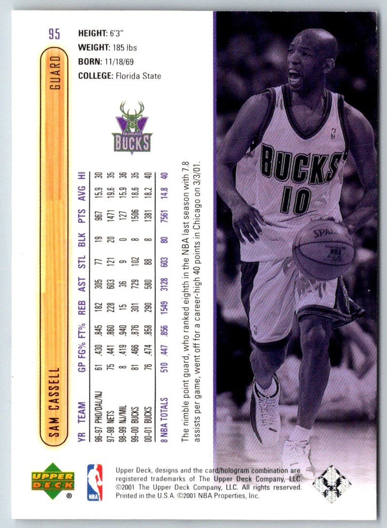 2001 Upper Deck Sam Cassell