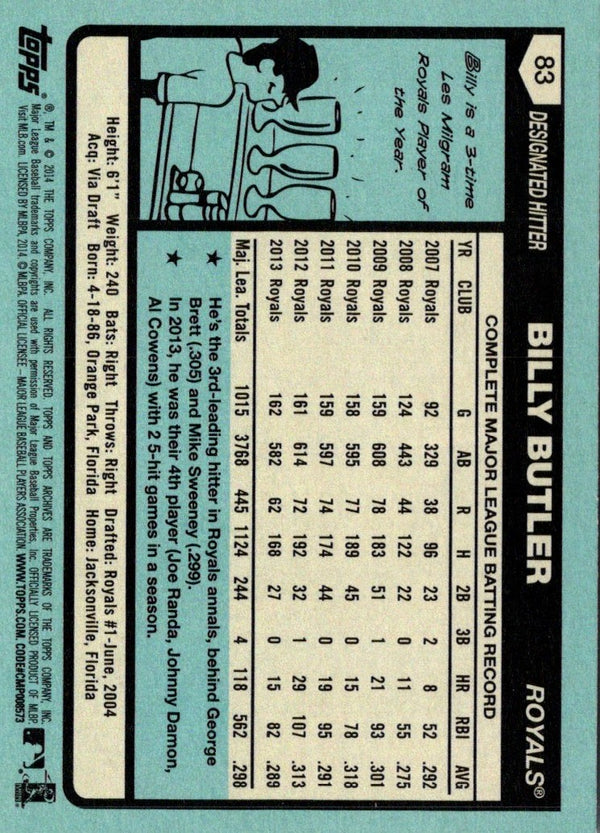 2014 Topps Archives Billy Butler #83