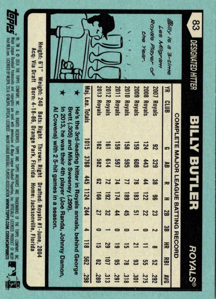 2014 Topps Archives Billy Butler