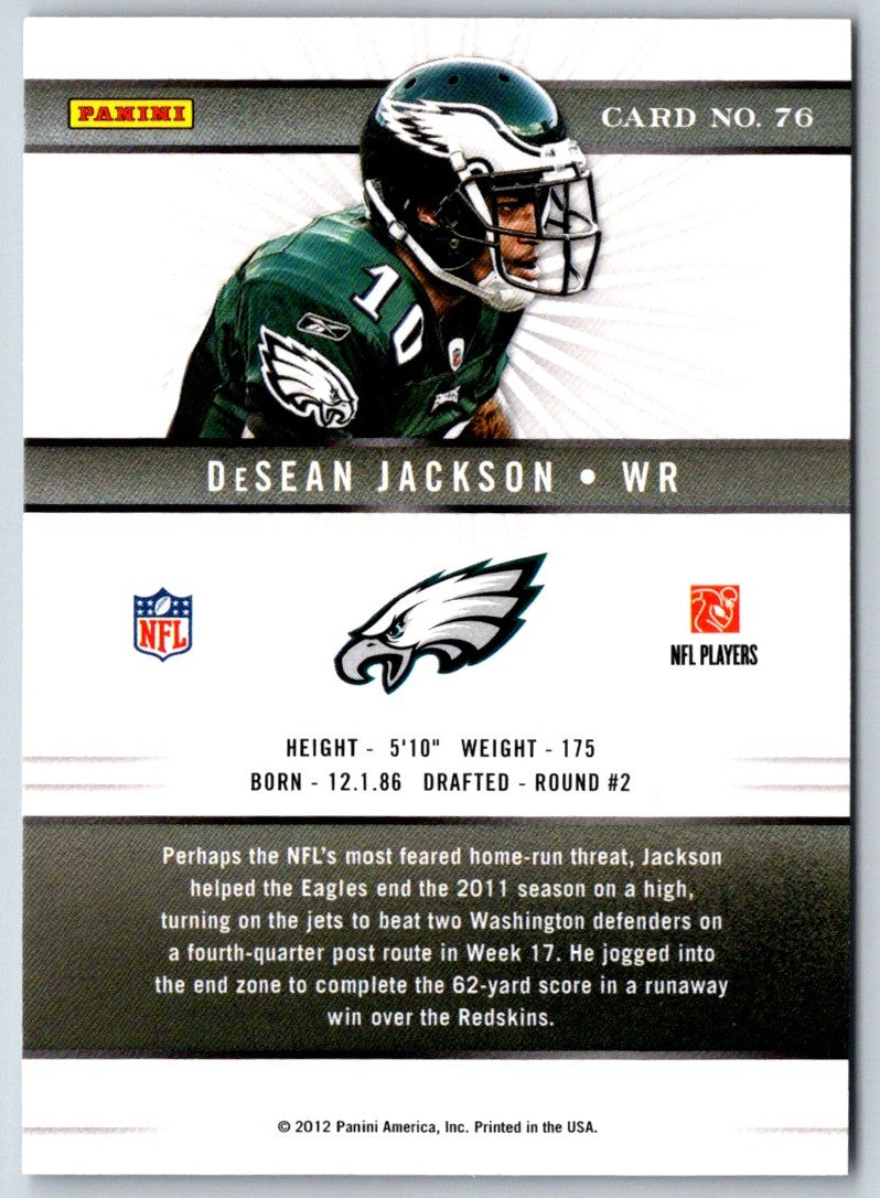 2012 Panini Contenders NFL Ink DeSean Jackson