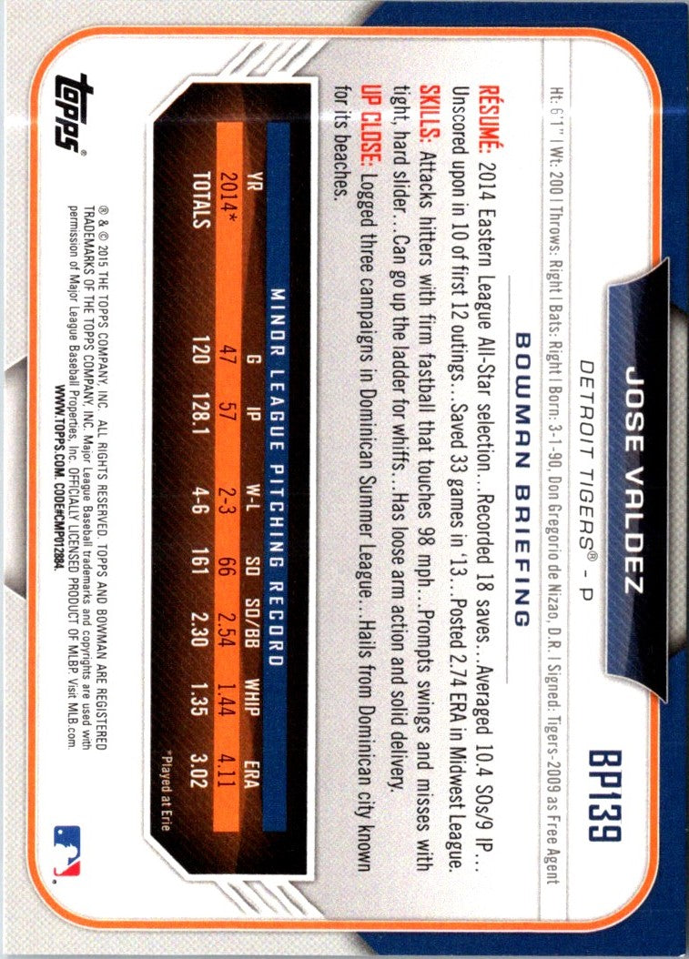 2015 Bowman Prospects Jose Valdez