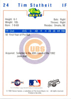 1992 Classic Best Huntington Cubs Tim Stutheit #24
