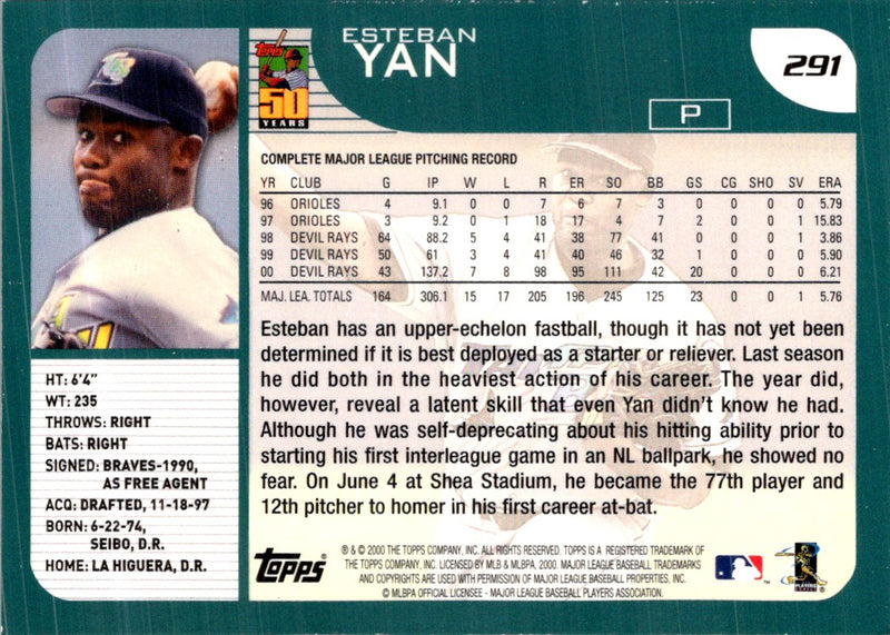 2001 Topps Esteban Yan