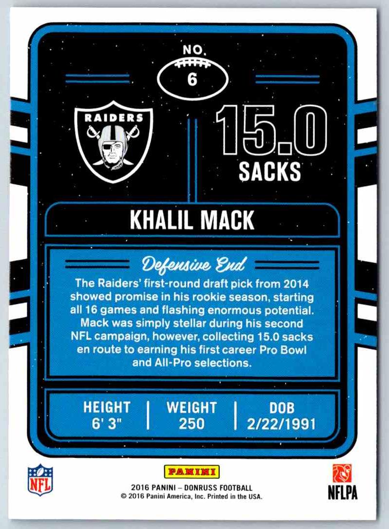 2016 Donruss Khalil Mack