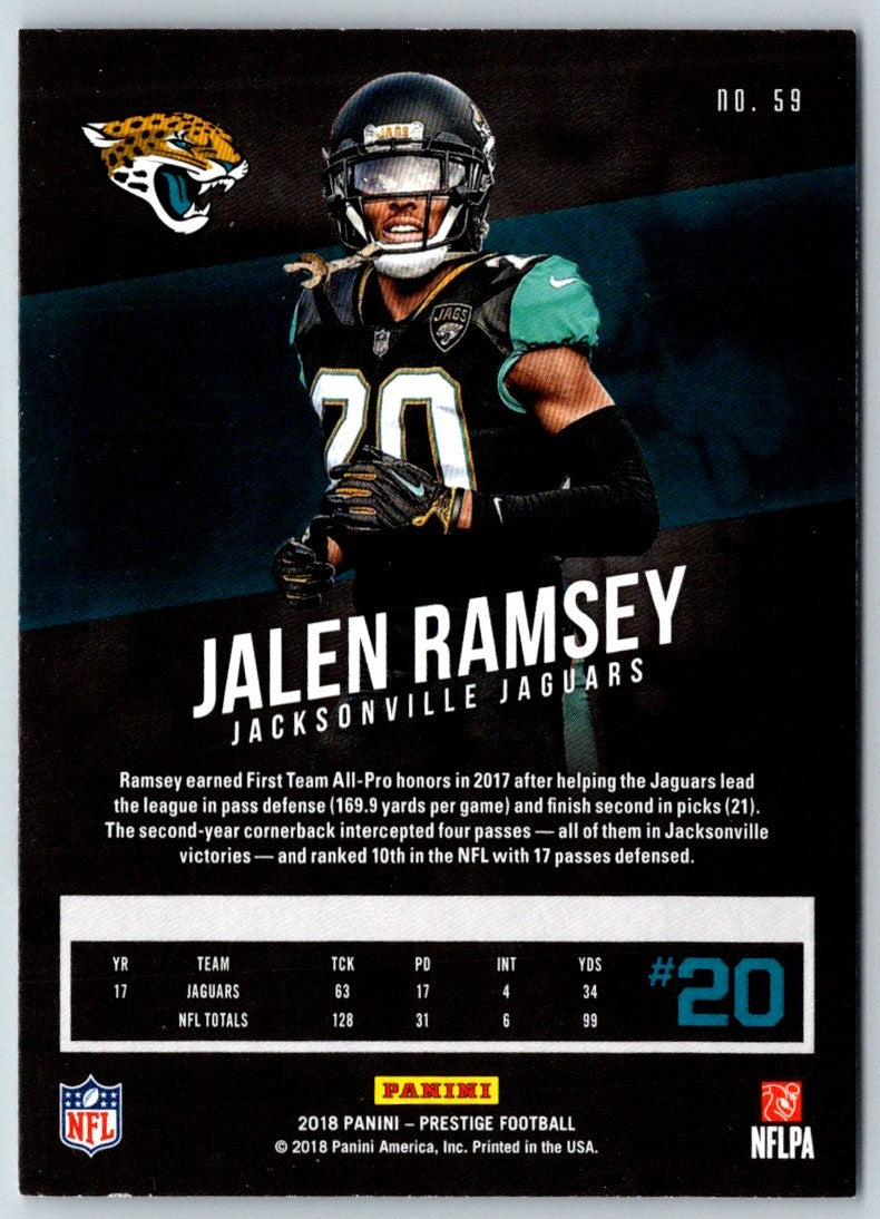 2018 Panini Prestige Xtra Points Green Jalen Ramsey