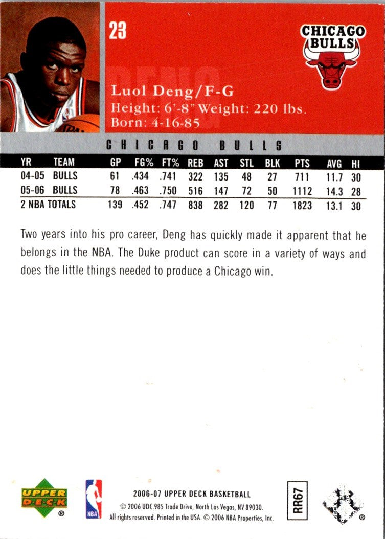 2006 Upper Deck Luol Deng