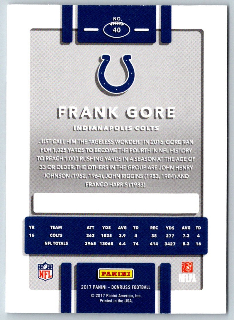 2017 Donruss Frank Gore