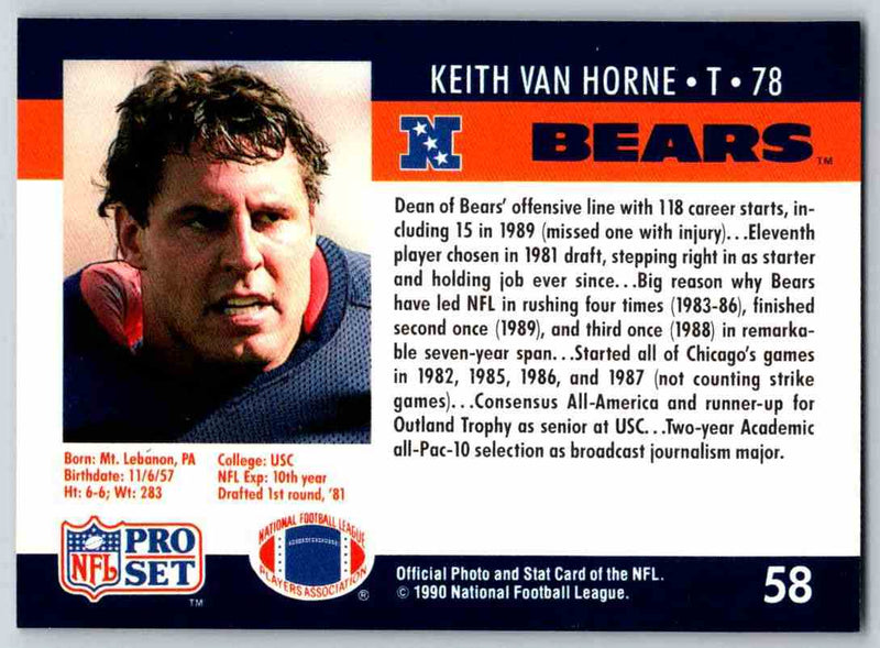 1990 Pro Set Keith Van Horne