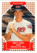 1991 ProCards Tomorrow's Heroes Monty Fariss