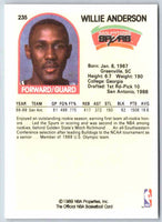 1989 NBA Hoops Willie Anderson #235
