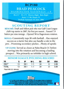 2008 Bowman Chrome Prospects Brad Peacock