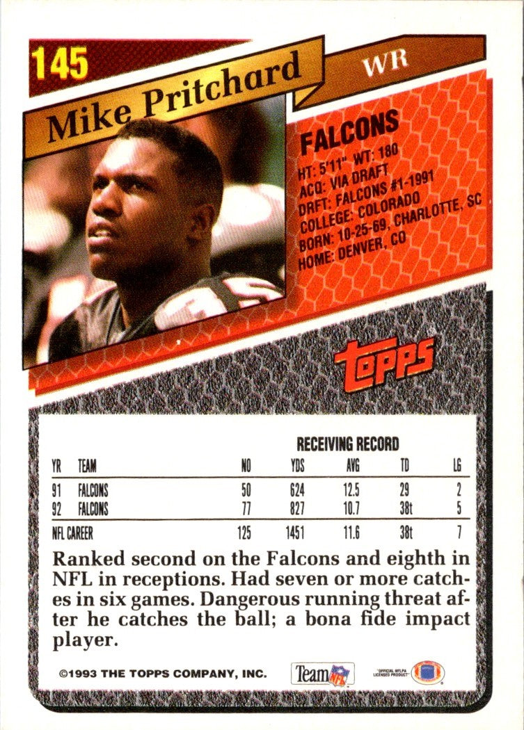 1993 Topps Mike Pritchard