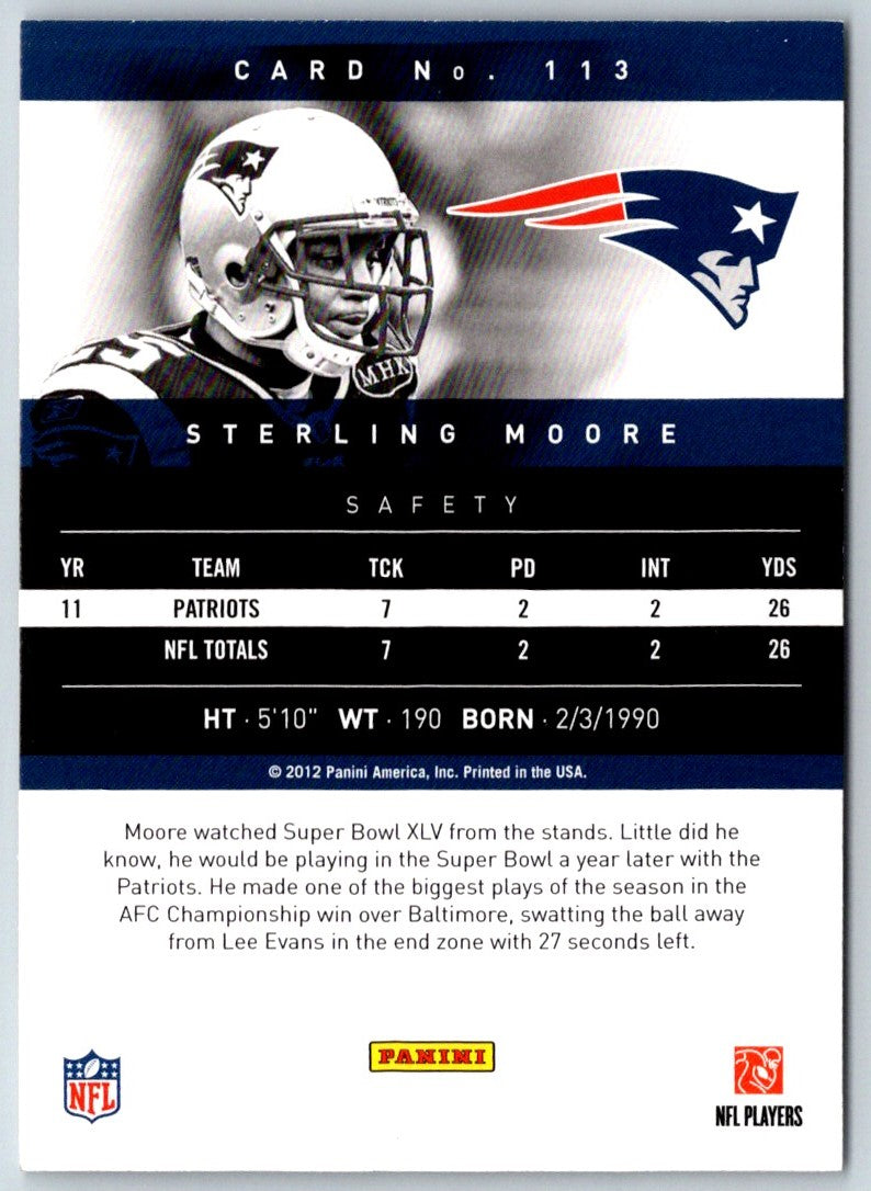 2012 Panini Prestige Sterling Moore