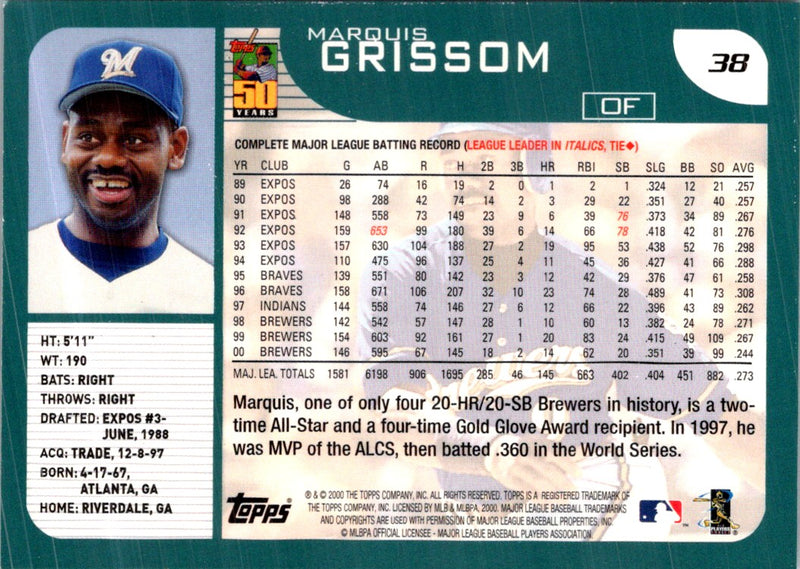 2001 Topps Marquis Grissom