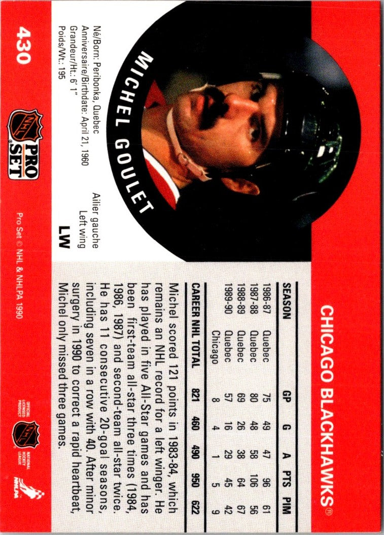 1990 Pro Set Michel Goulet