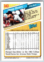 1993 Topps Gold Doug Henry #343