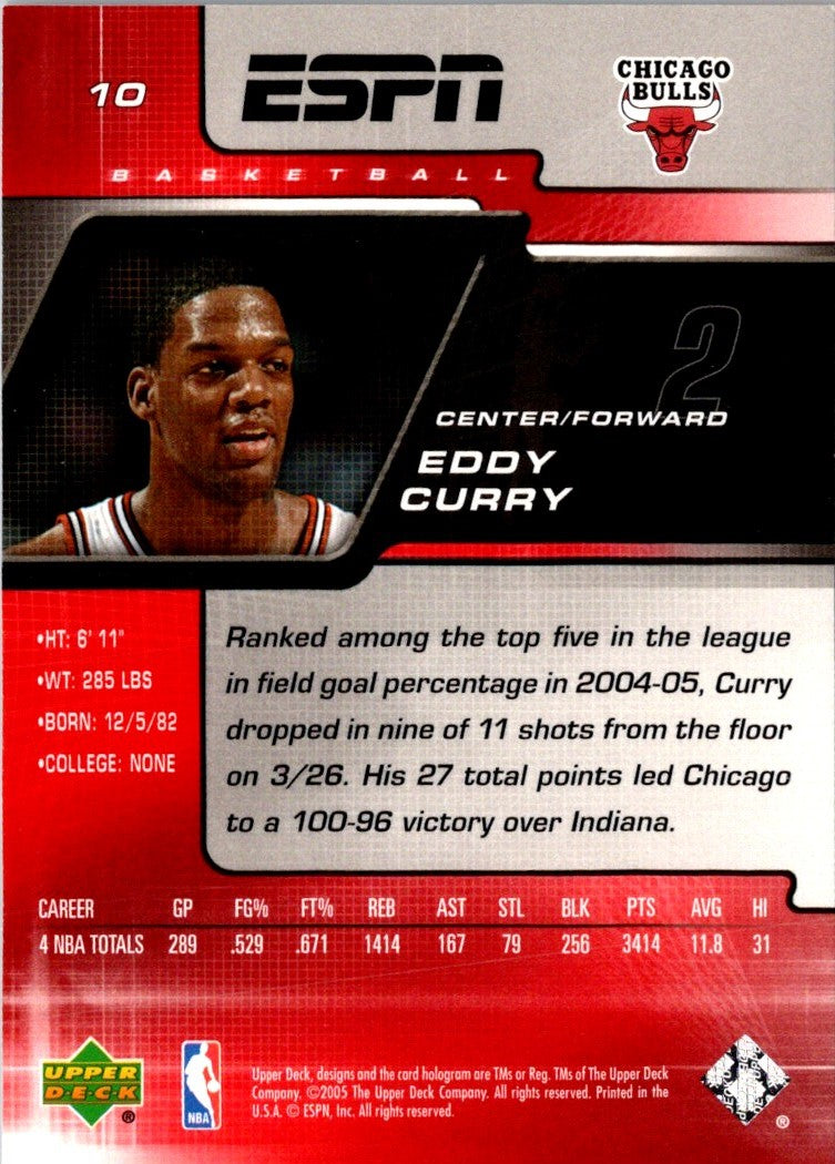 2005 Upper Deck ESPN Eddy Curry