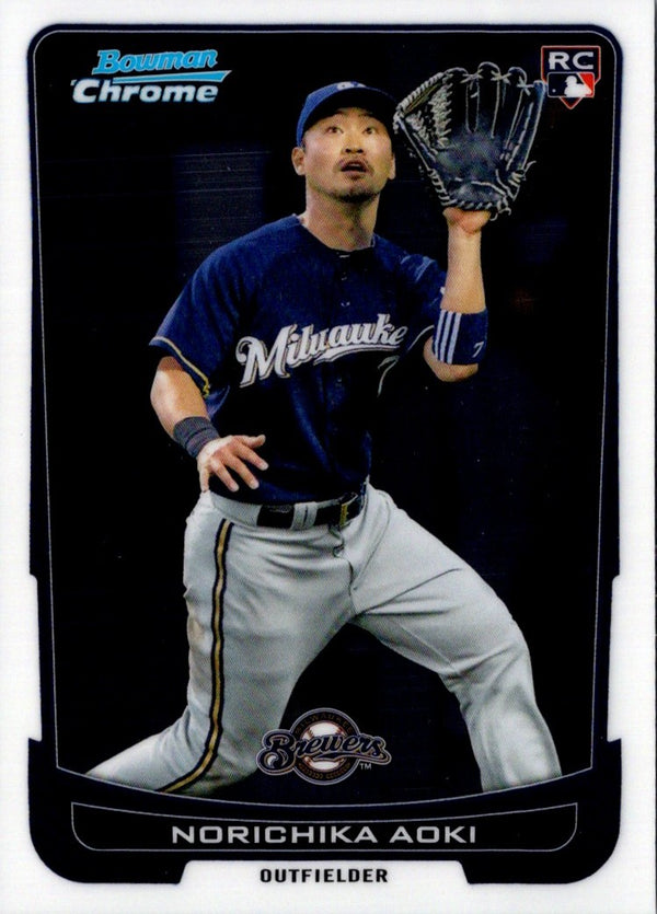 2012 Bowman Chrome Norichika Aoki #52 Rookie