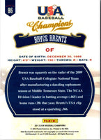 2013 Panini USA Champions Bryce Brentz #86