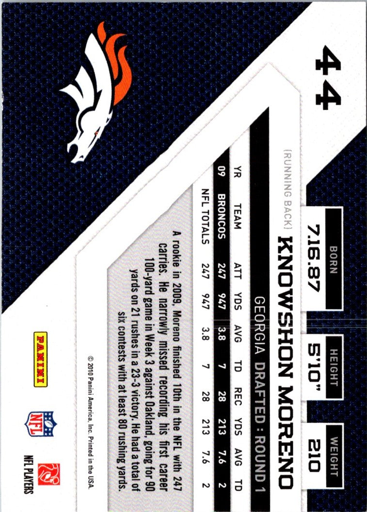 2010 Panini Gridiron Gear Knowshon Moreno